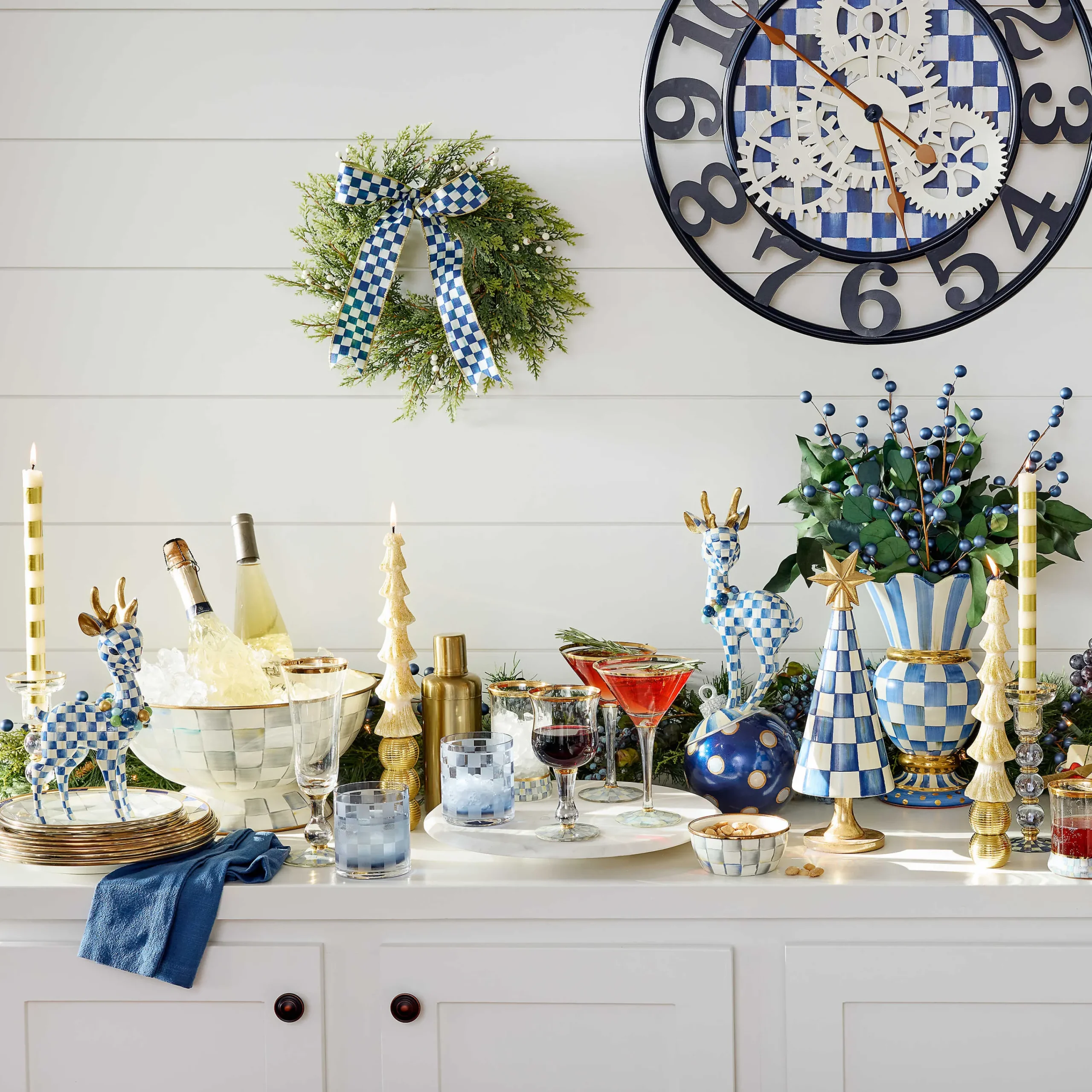 MacKenzie-Childs Royal Check Deary Deer| Holiday|Room Accents