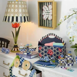 MacKenzie-Childs Royal Check Demi Canister| Room Accents|Kitchen Storage & Organization