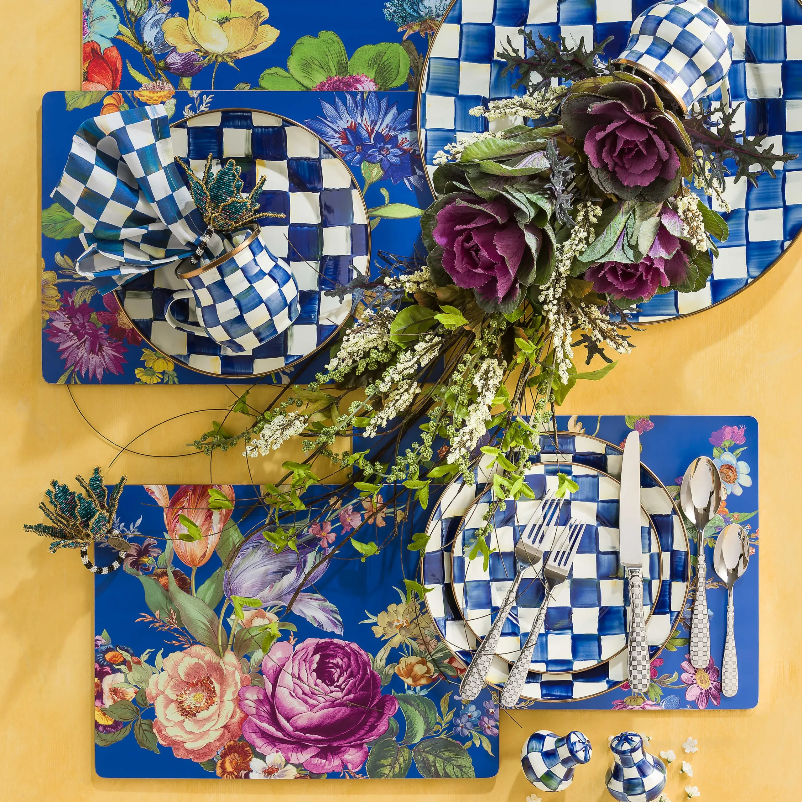MacKenzie-Childs Royal Check Dinner Plate| Dinnerware & Flatware