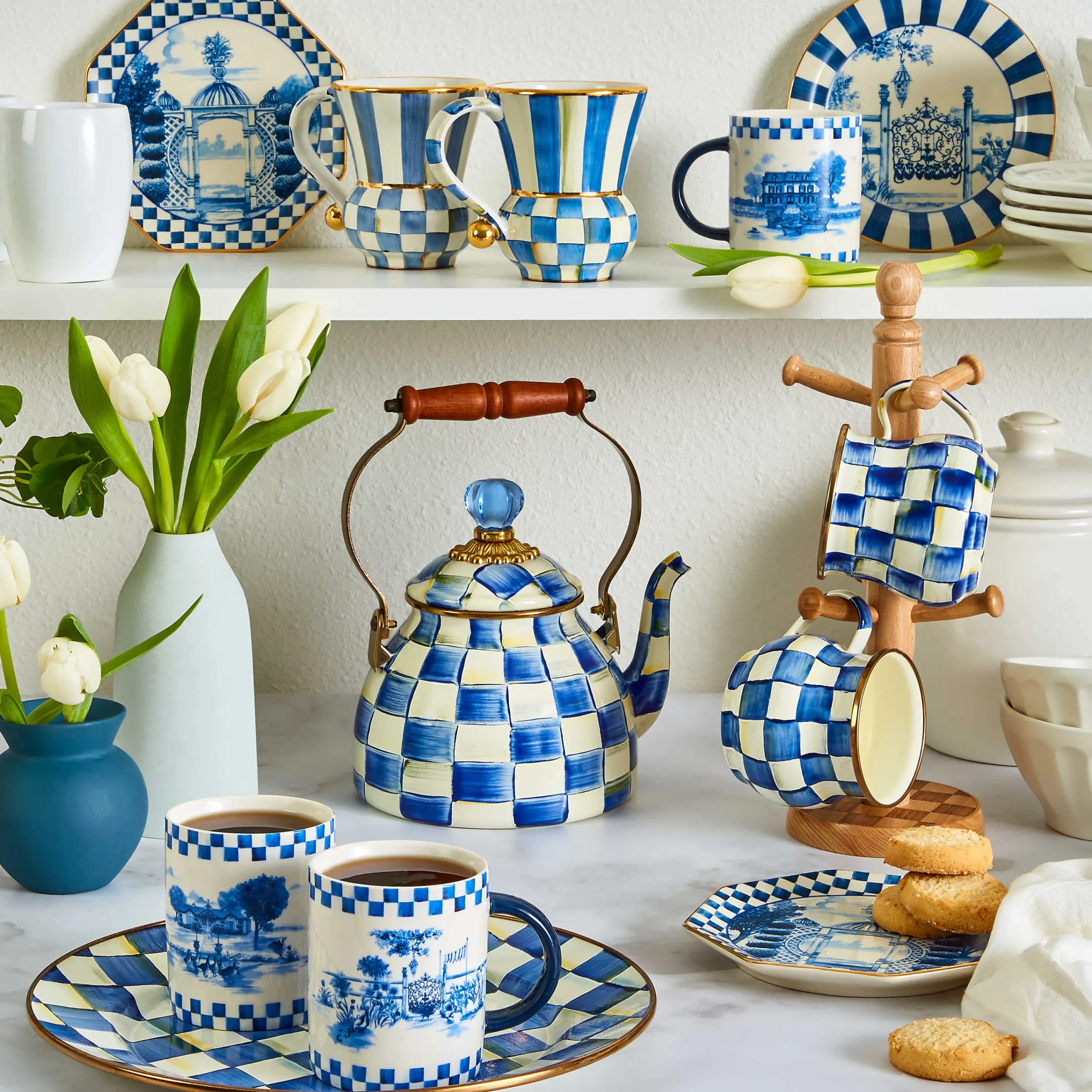 MacKenzie-Childs Royal Check Dinner Plate| Dinnerware & Flatware