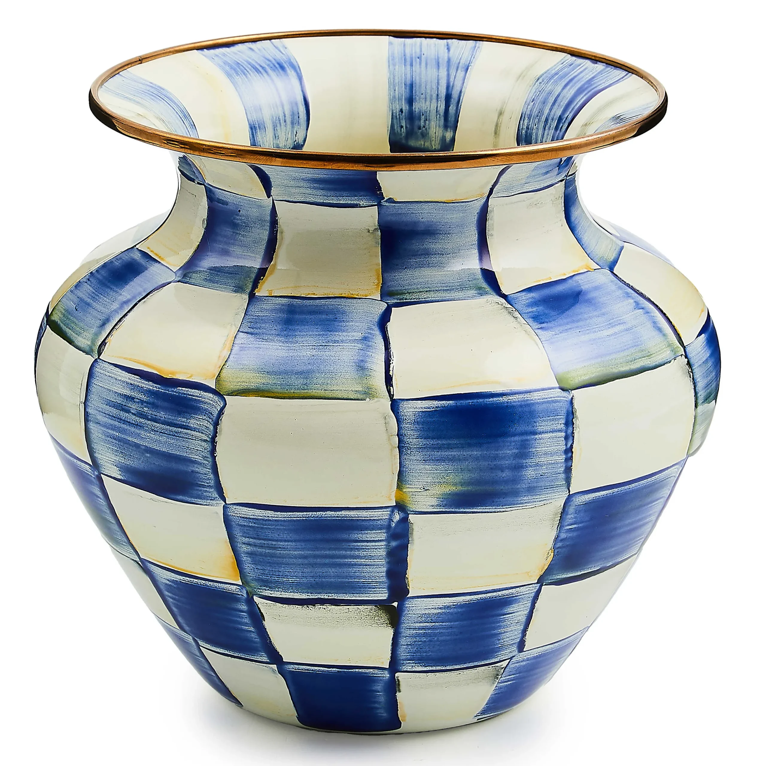 MacKenzie-Childs Royal Check Enamel Large Vase| Spring|Room Accents