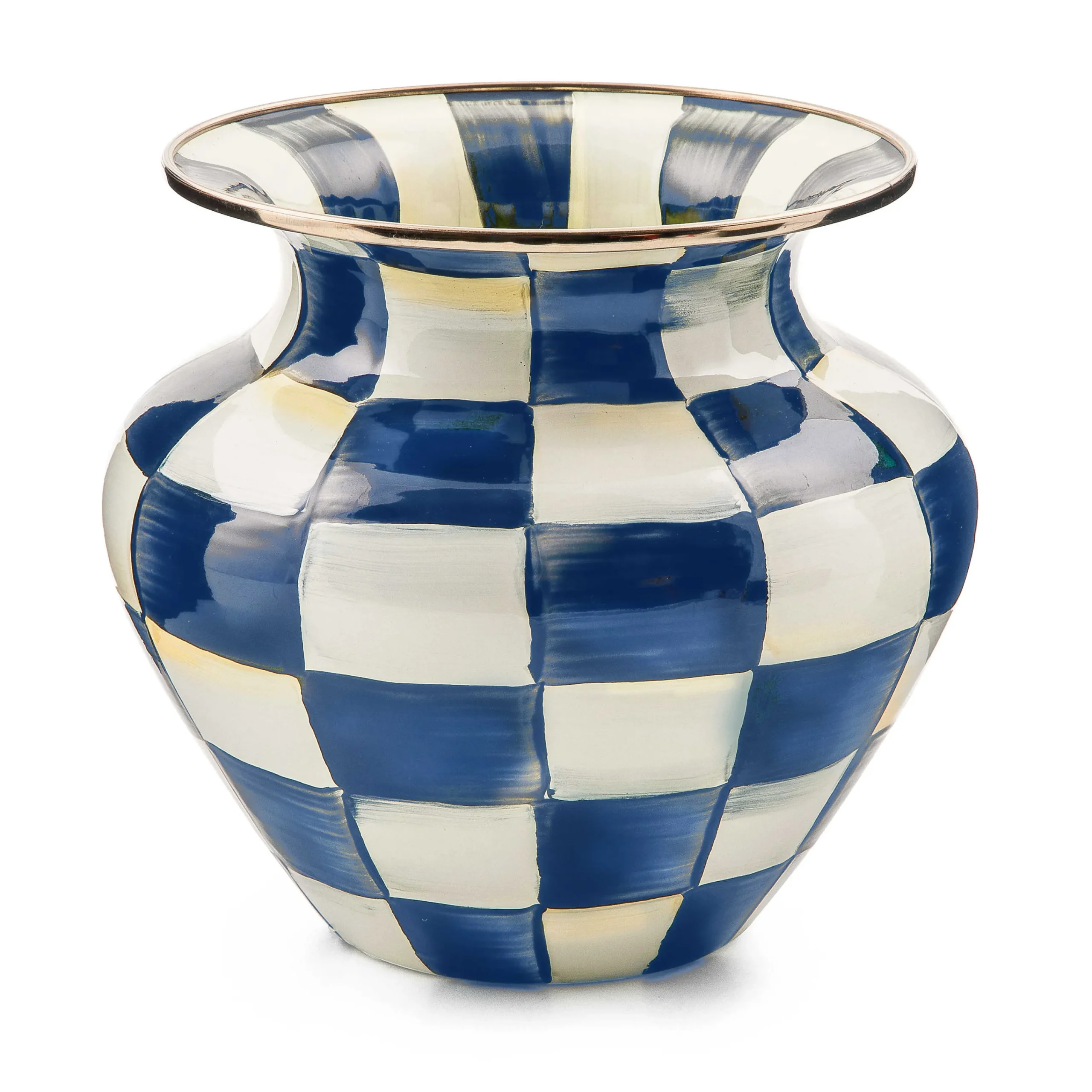 MacKenzie-Childs Royal Check Enamel Large Vase| Spring|Room Accents