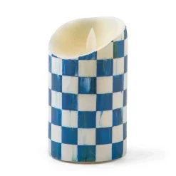 MacKenzie-Childs Royal Check Flicker 5 Pillar Candle| Candles & Fragrances