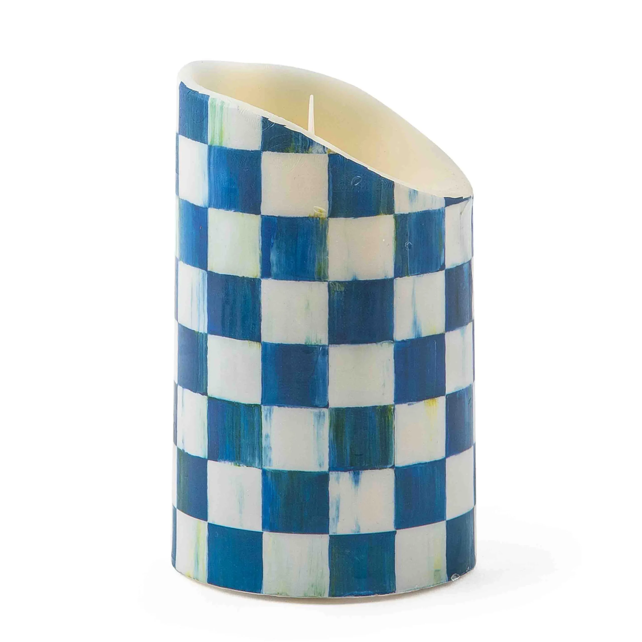 MacKenzie-Childs Royal Check Flicker 5 Pillar Candle| Candles & Fragrances