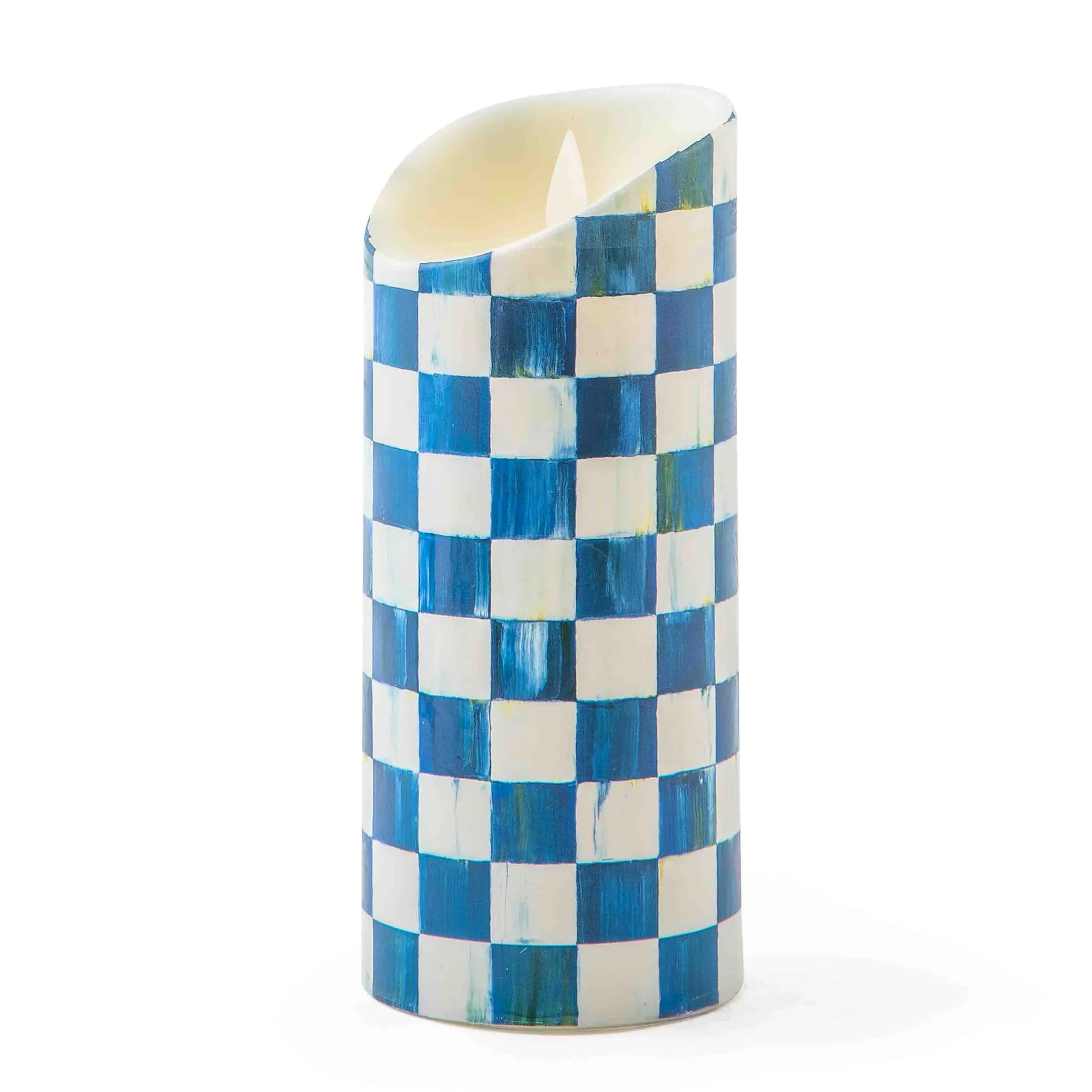 MacKenzie-Childs Royal Check Flicker 7 Pillar Candle| Candles & Fragrances