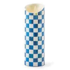 MacKenzie-Childs Royal Check Flicker 9 Pillar Candle| Candles & Fragrances