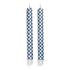 MacKenzie-Childs Royal Check Flicker Dinner Candles, Set of 2| Holiday|Candles & Fragrances