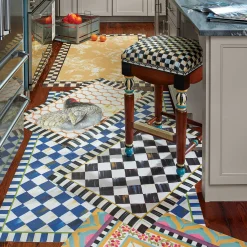 MacKenzie-Childs Royal Check Floor Mat - 3' x 5'| Rugs