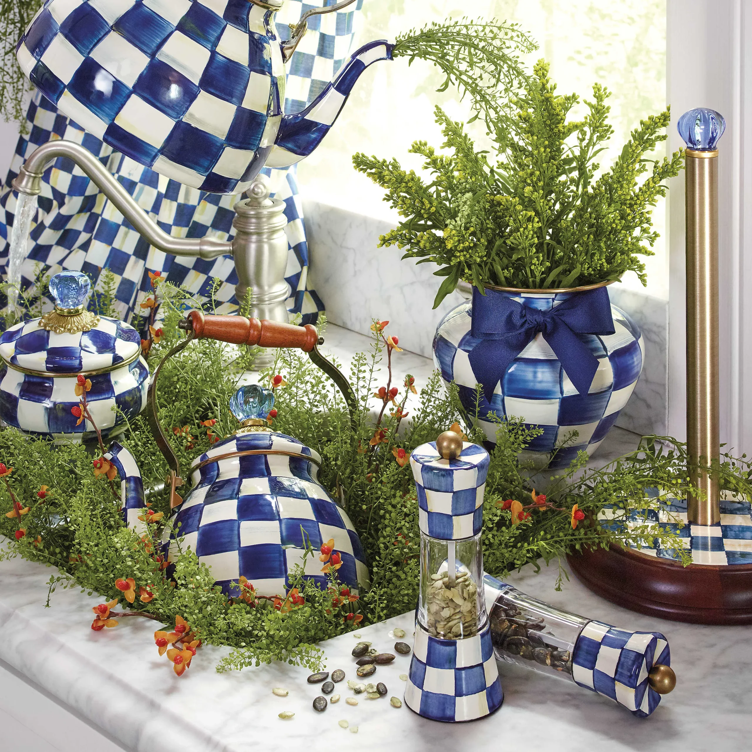MacKenzie-Childs Royal Check Grinder| Serveware