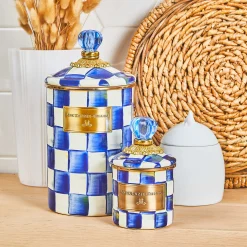 MacKenzie-Childs Royal Check Large Canister| Room Accents|Kitchen Storage & Organization