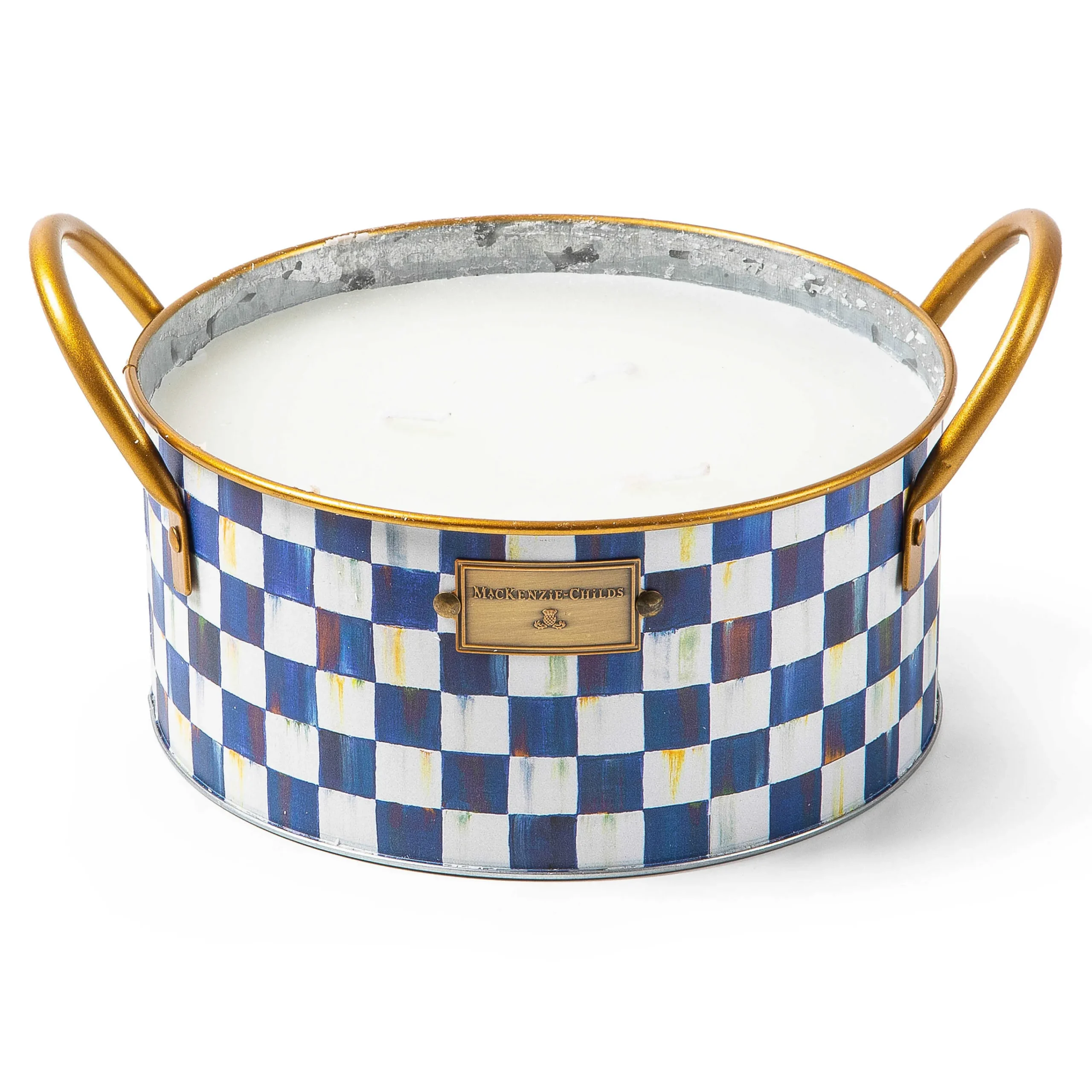 MacKenzie-Childs Royal Check Large Citronella Candle| Spring|Candles & Fragrances