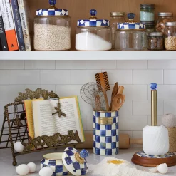 MacKenzie-Childs Royal Check Large Kitchen Canister| Room Accents|Kitchen Storage & Organization