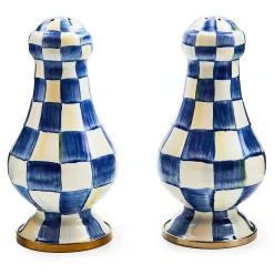 MacKenzie-Childs Royal Check Large Salt Pepper Shakers| Table Accessories|Serveware