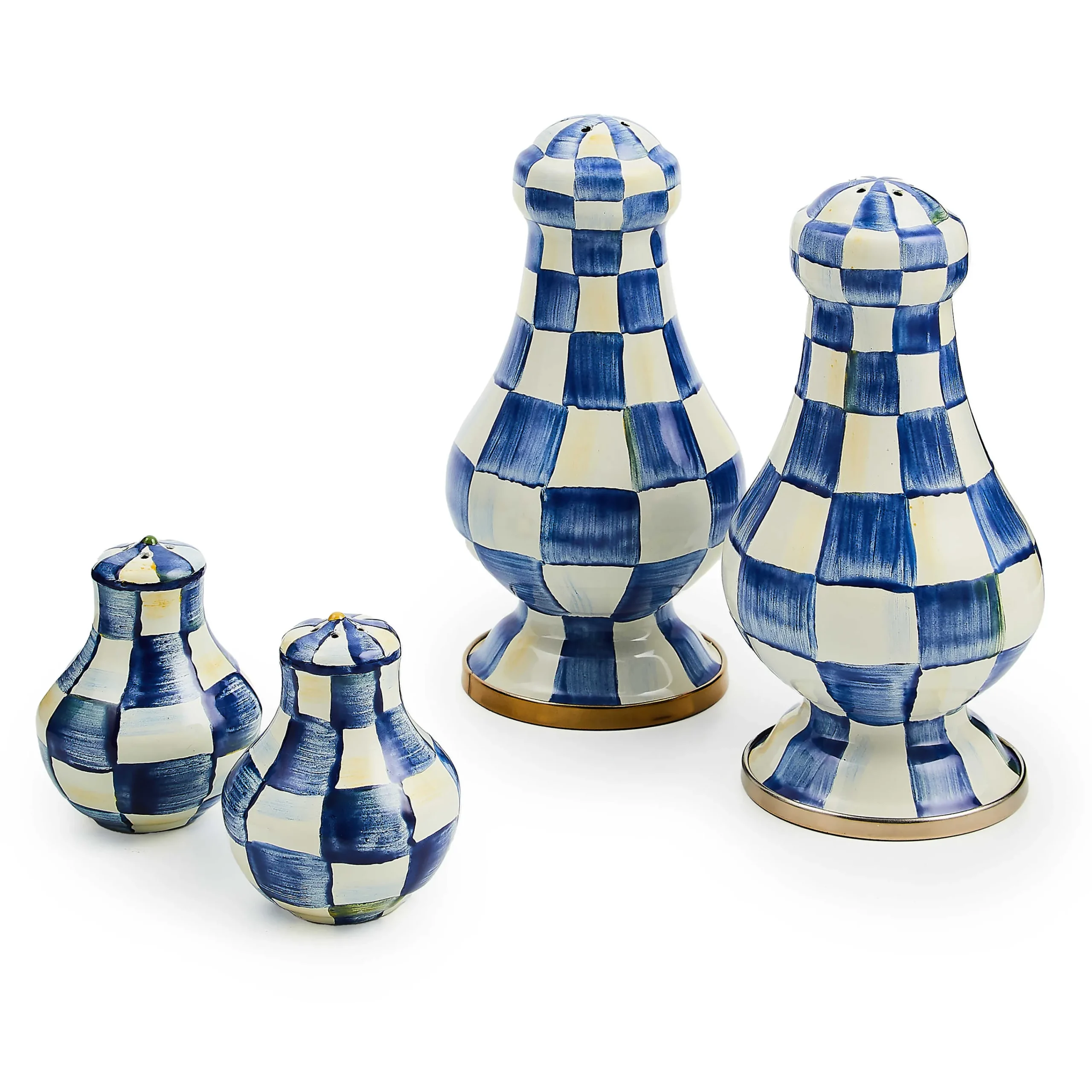 MacKenzie-Childs Royal Check Large Salt Pepper Shakers| Table Accessories|Serveware