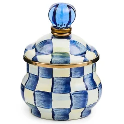 MacKenzie-Childs Royal Check Lidded Sugar Bowl| The Coffee Shop|Serveware