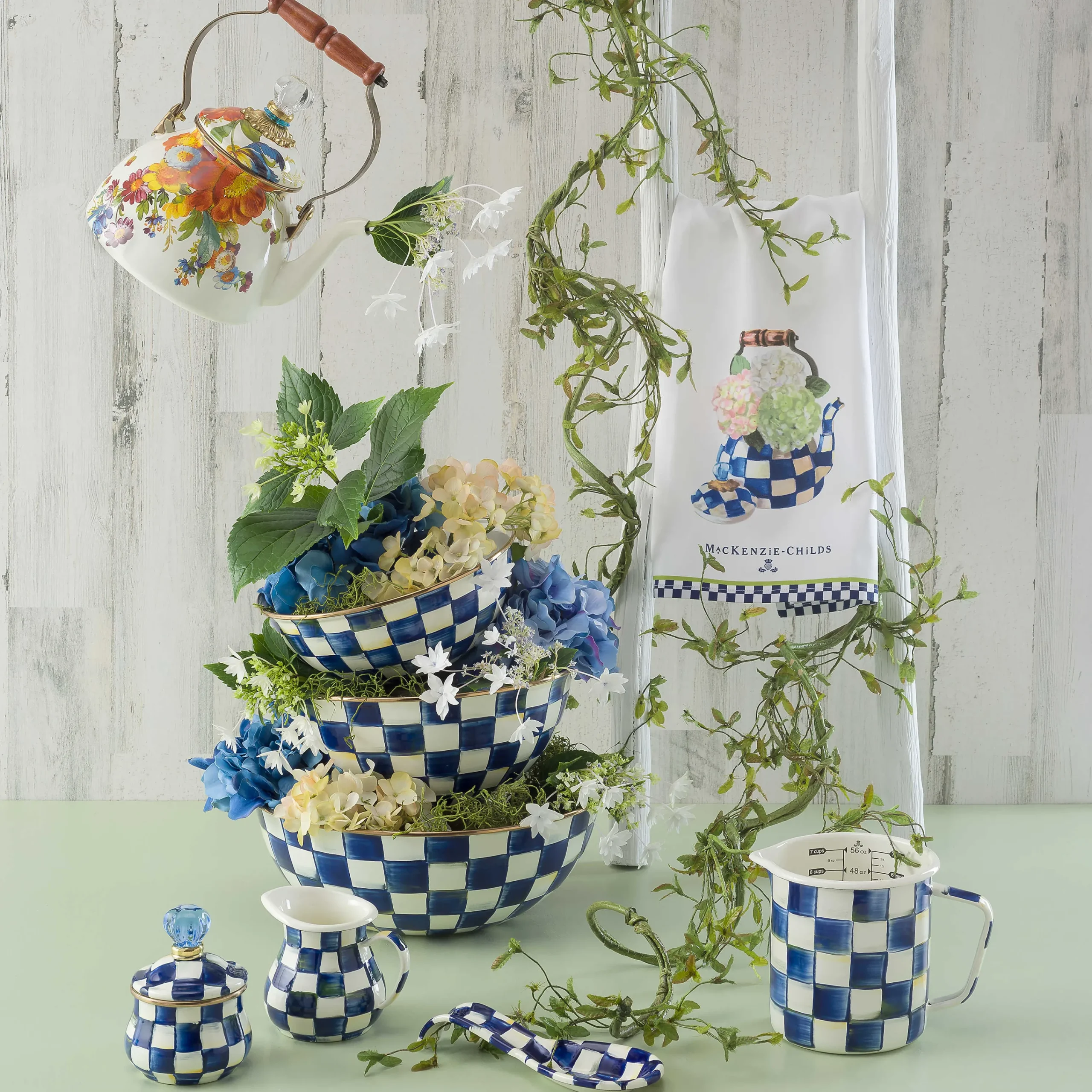 MacKenzie-Childs Royal Check Lidded Sugar Bowl| The Coffee Shop|Serveware