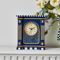 MacKenzie-Childs Royal Check Mantel Clock| Room Accents