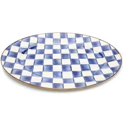 MacKenzie-Childs Royal Check Medium Oval Platter| Bar Entertaining|Serveware
