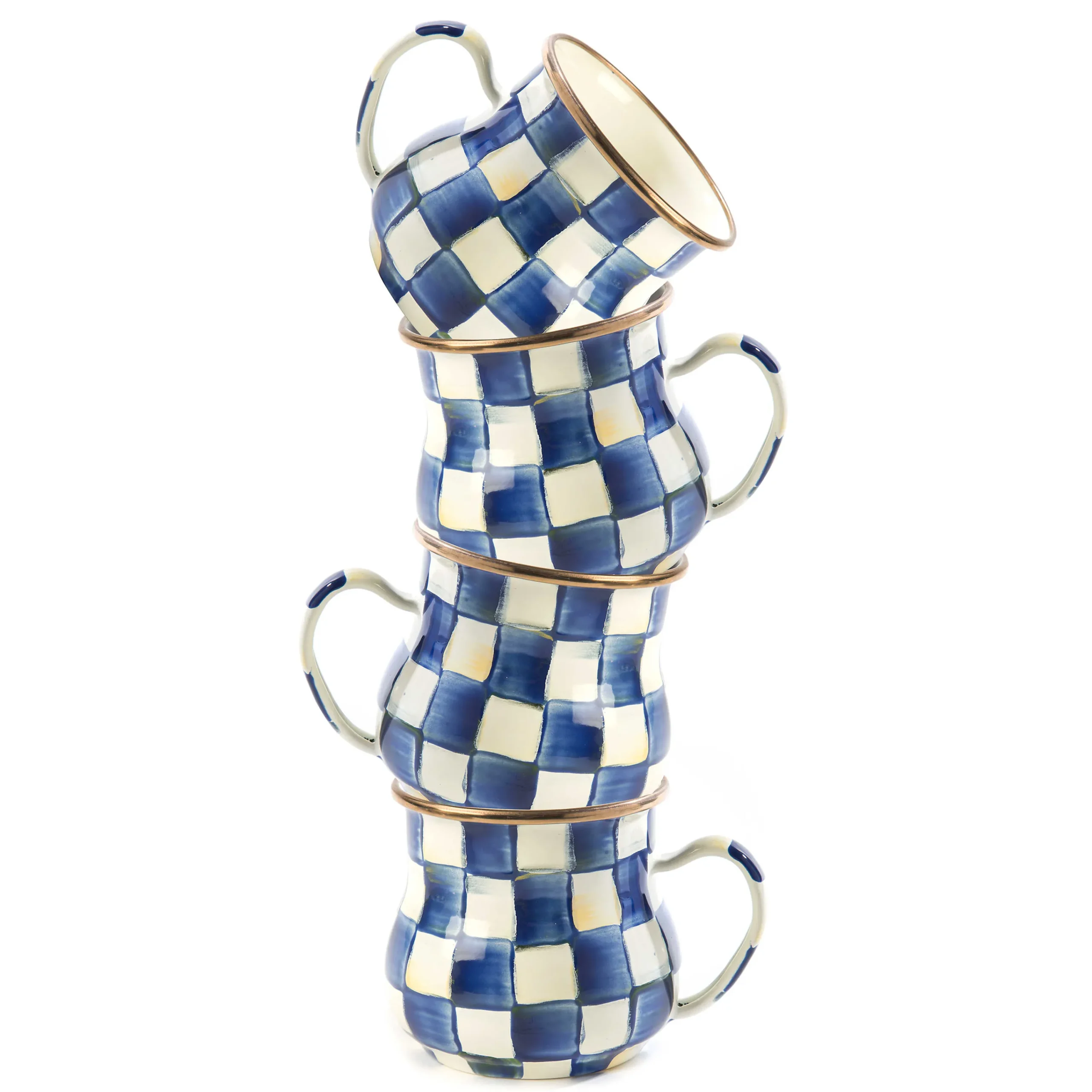 MacKenzie-Childs Royal Check Mugs, Set of 4| Kitchen & Dining Sets|The Coffee Shop