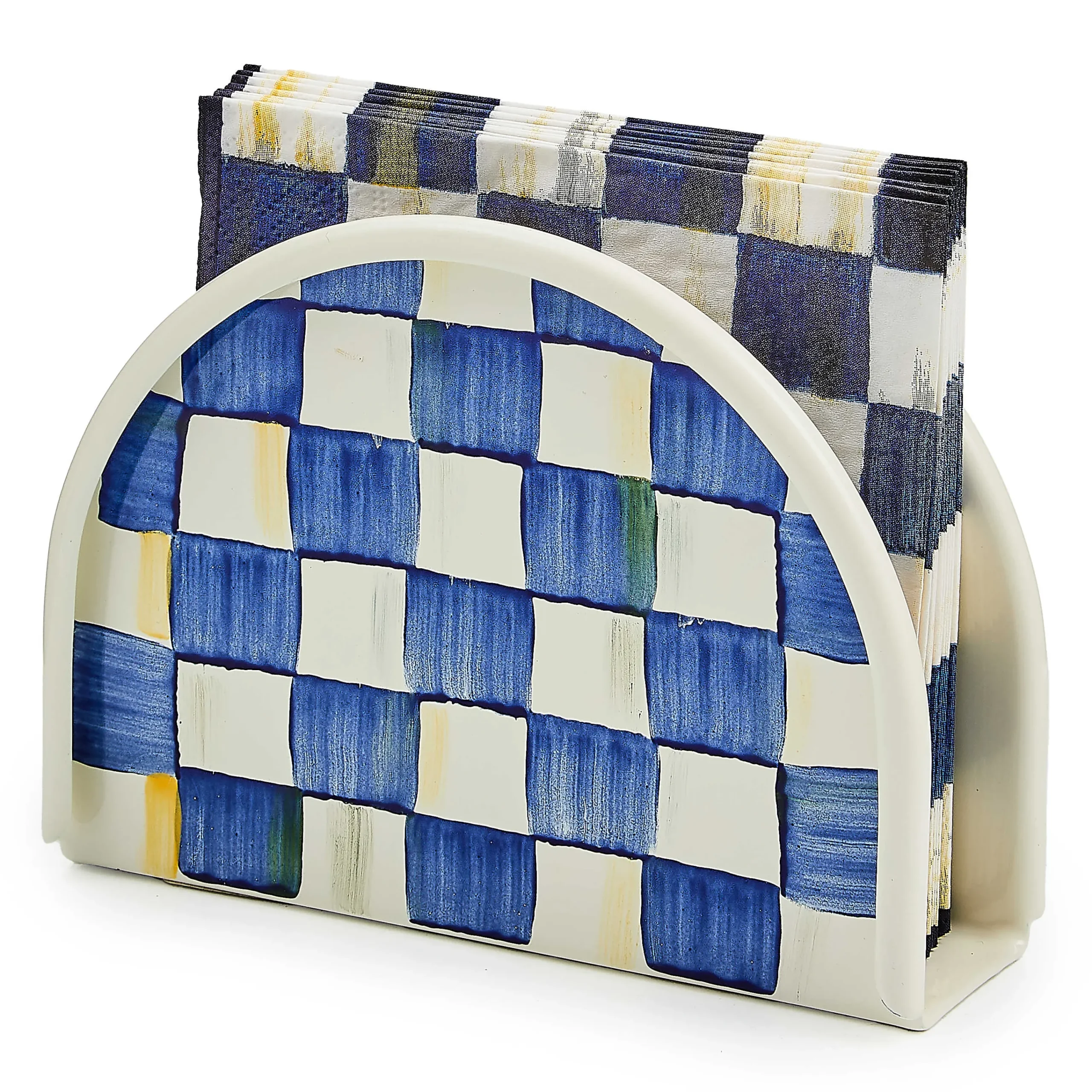 MacKenzie-Childs Royal Check Napkin Holder| Serveware