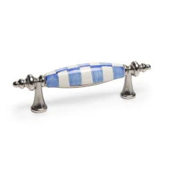 MacKenzie-Childs Royal Check Nickel Drawer Pull| Finishing Touches|Room Accents