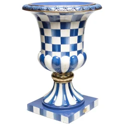 MacKenzie-Childs Royal Check Pedestal Urn| Spring|The Fall Shop