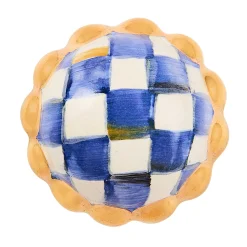 MacKenzie-Childs Royal Check Petit Four Round Knob| Finishing Touches|Room Accents
