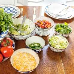 MacKenzie-Childs Royal Check Pinch Bowl| Bar Entertaining|Serveware