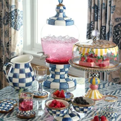 MacKenzie-Childs Royal Check Pitcher| Bar Entertaining|Serveware