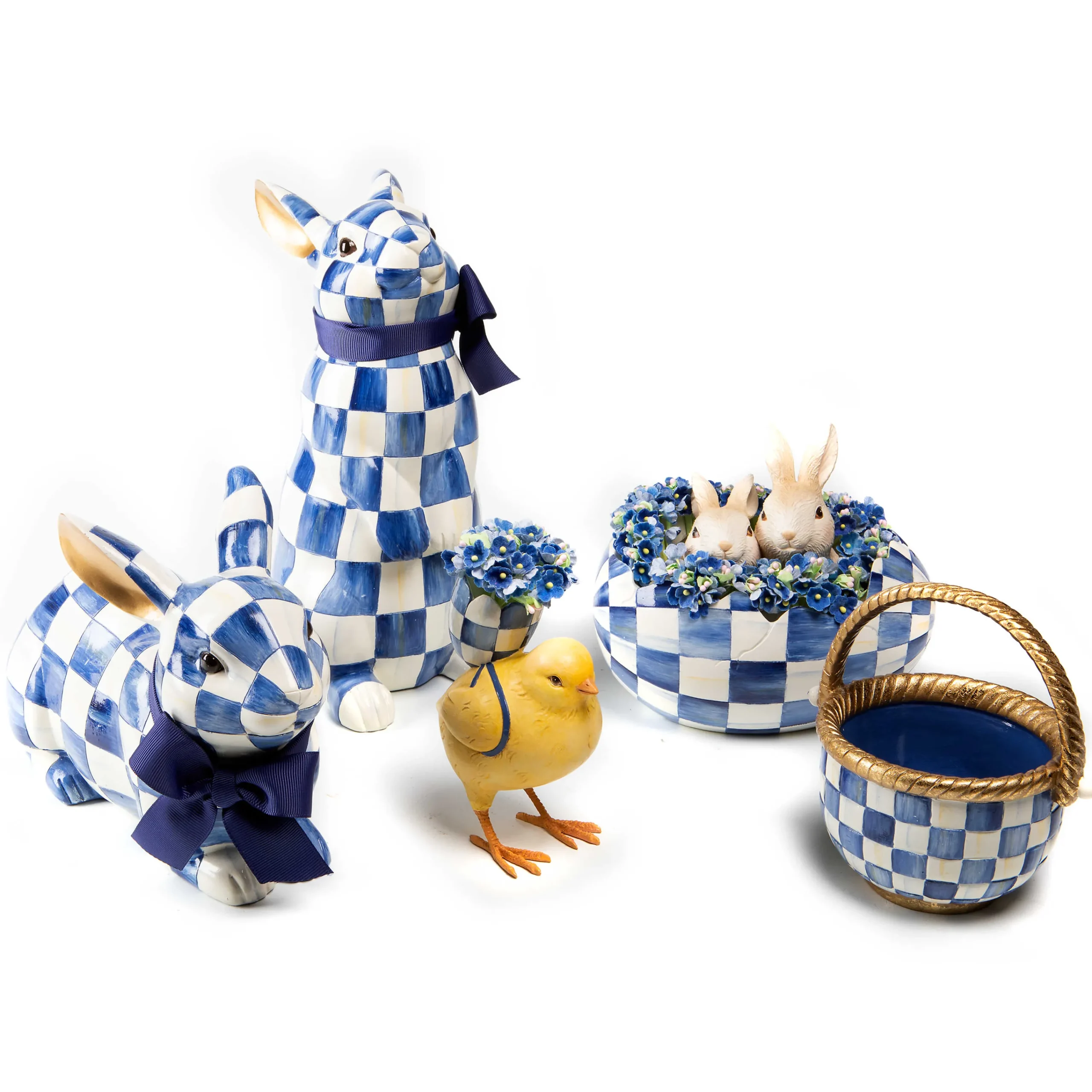 MacKenzie-Childs Royal Check Resting Bunny| Easter|Spring