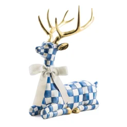 MacKenzie-Childs Royal Check Resting Deer| Holiday|Room Accents