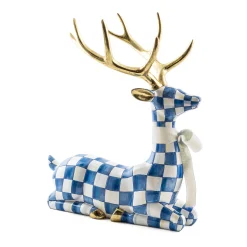 MacKenzie-Childs Royal Check Resting Deer| Holiday|Room Accents