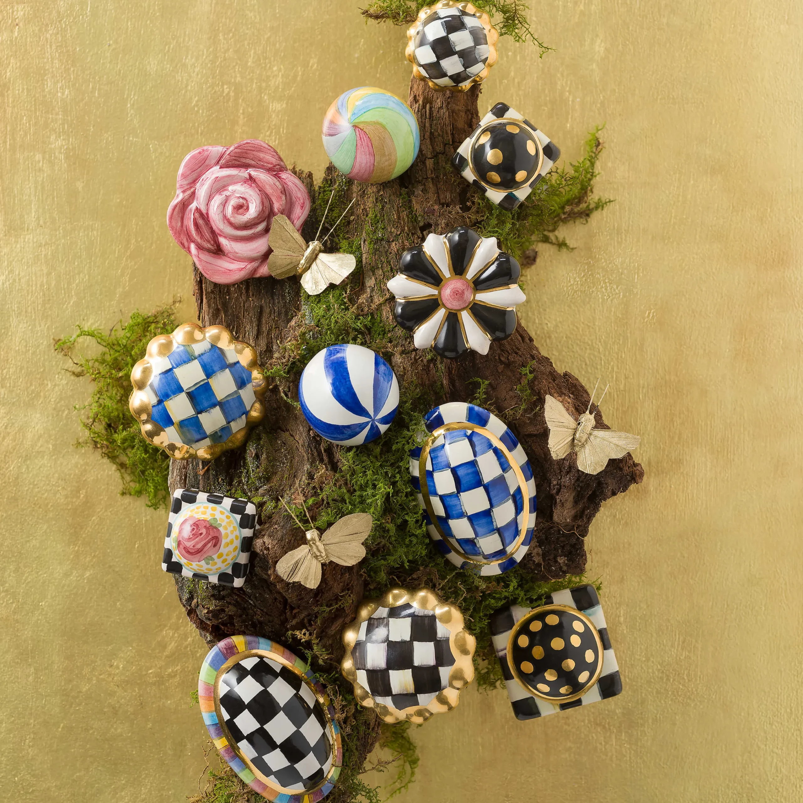 MacKenzie-Childs Royal Check Round Knob| Finishing Touches|Room Accents