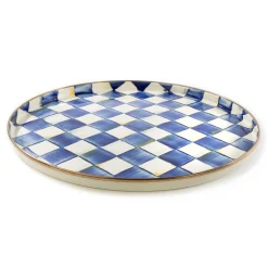 MacKenzie-Childs Royal Check Round Tray| The Coffee Shop|Bar Entertaining