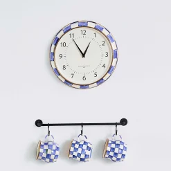 MacKenzie-Childs Royal Check School Wall Clock| Room Accents