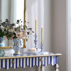 MacKenzie-Childs Royal Check Small Candlestick| Candles & Fragrances