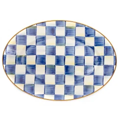 MacKenzie-Childs Royal Check Small Oval Platter| Bar Entertaining|Serveware