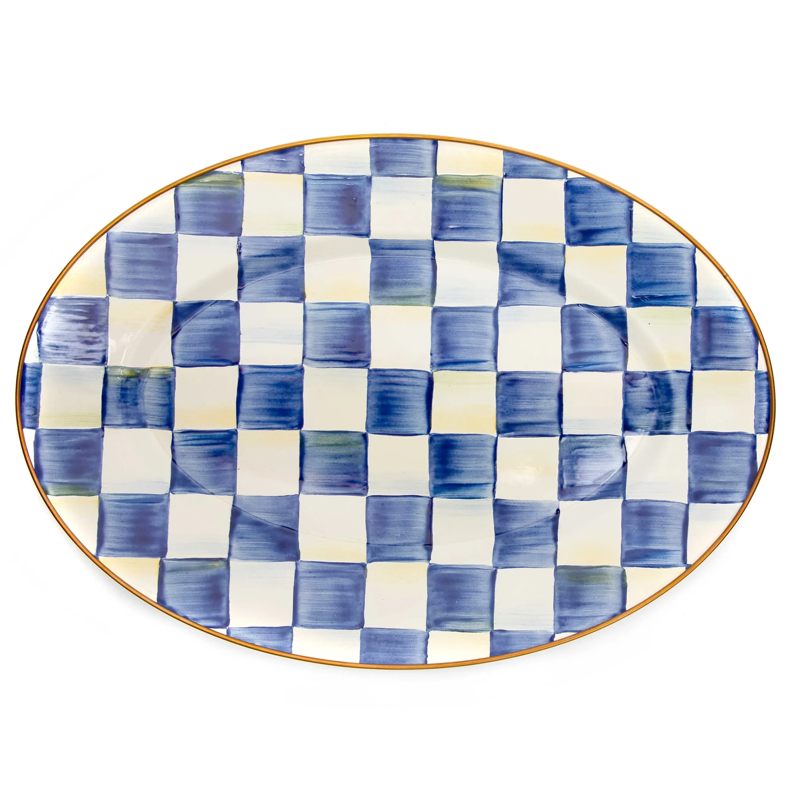 MacKenzie-Childs Royal Check Small Oval Platter| Bar Entertaining|Serveware