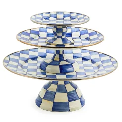 MacKenzie-Childs Royal Check Small Pedestal Platter| Serveware