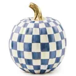 MacKenzie-Childs Royal Check Small Pumpkin| Pumpkins|The Fall Shop