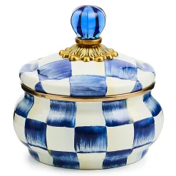 MacKenzie-Childs Royal Check Squashed Pot| Bath & Bath Accessories|Room Accents