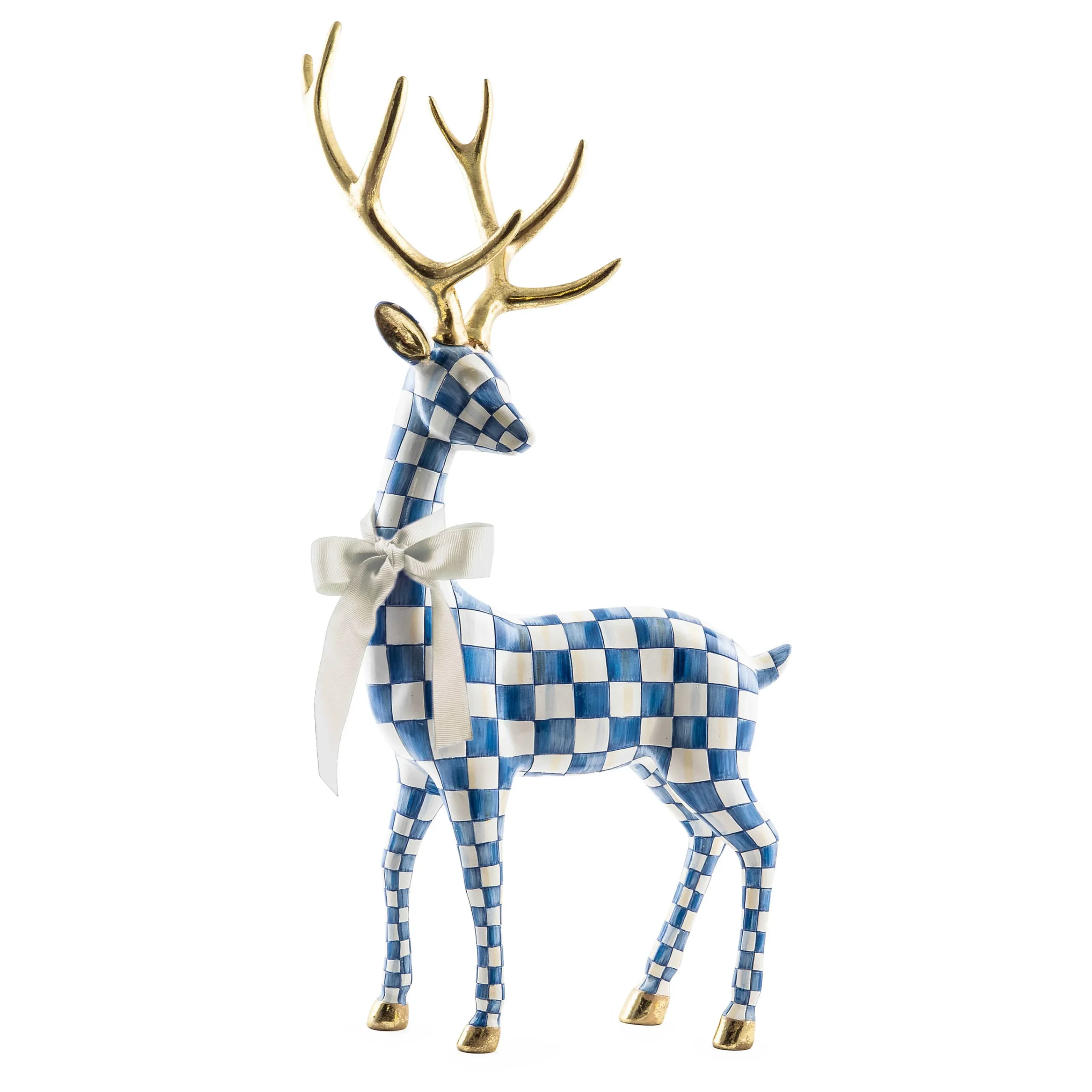 MacKenzie-Childs Royal Check Standing Deer| Holiday|Room Accents