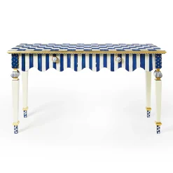 MacKenzie-Childs Royal Check Stripe Console Table| Storage Furniture|Living Room