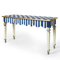 MacKenzie-Childs Royal Check Stripe Console Table| Storage Furniture|Living Room