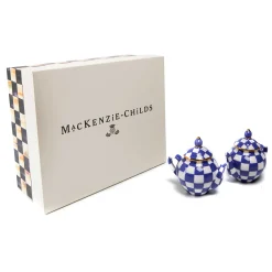 MacKenzie-Childs Royal Check Teapot Salt Pepper Set| Table Accessories|Serveware