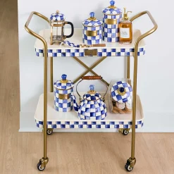 MacKenzie-Childs Royal Check 2-Tier Kitchen Cart| Dining Room & Kitchen|Bar Entertaining