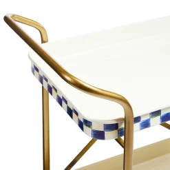 MacKenzie-Childs Royal Check 2-Tier Kitchen Cart| Dining Room & Kitchen|Bar Entertaining