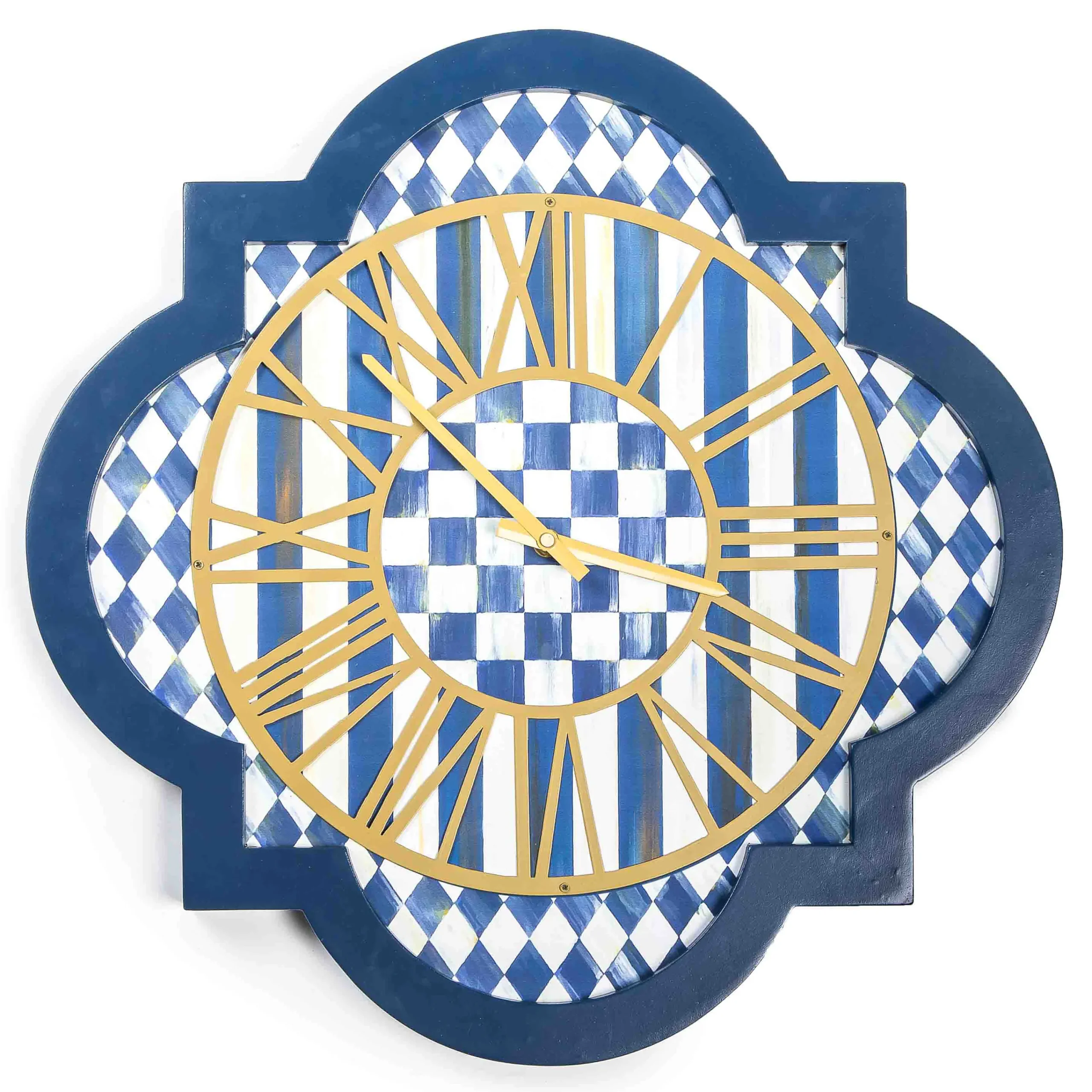 MacKenzie-Childs Royal Check Tile Wall Clock| Room Accents