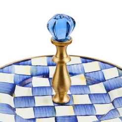 MacKenzie-Childs Royal Check Two Tier Sweet Stand| Bar Entertaining|Serveware