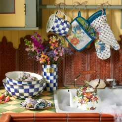 MacKenzie-Childs Royal Check Utensil Holder| Kitchen Storage & Organization